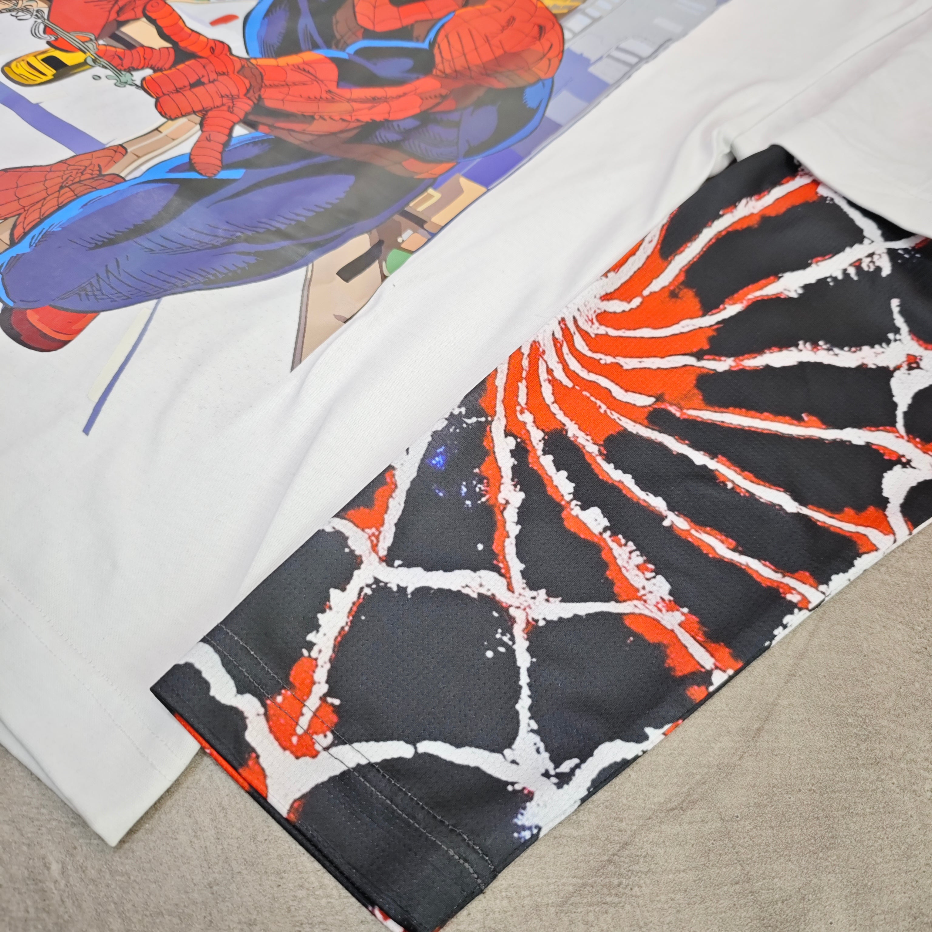MEGALORE MEGA SPIDEY STACKED LONG SLEEVE T SHIRT