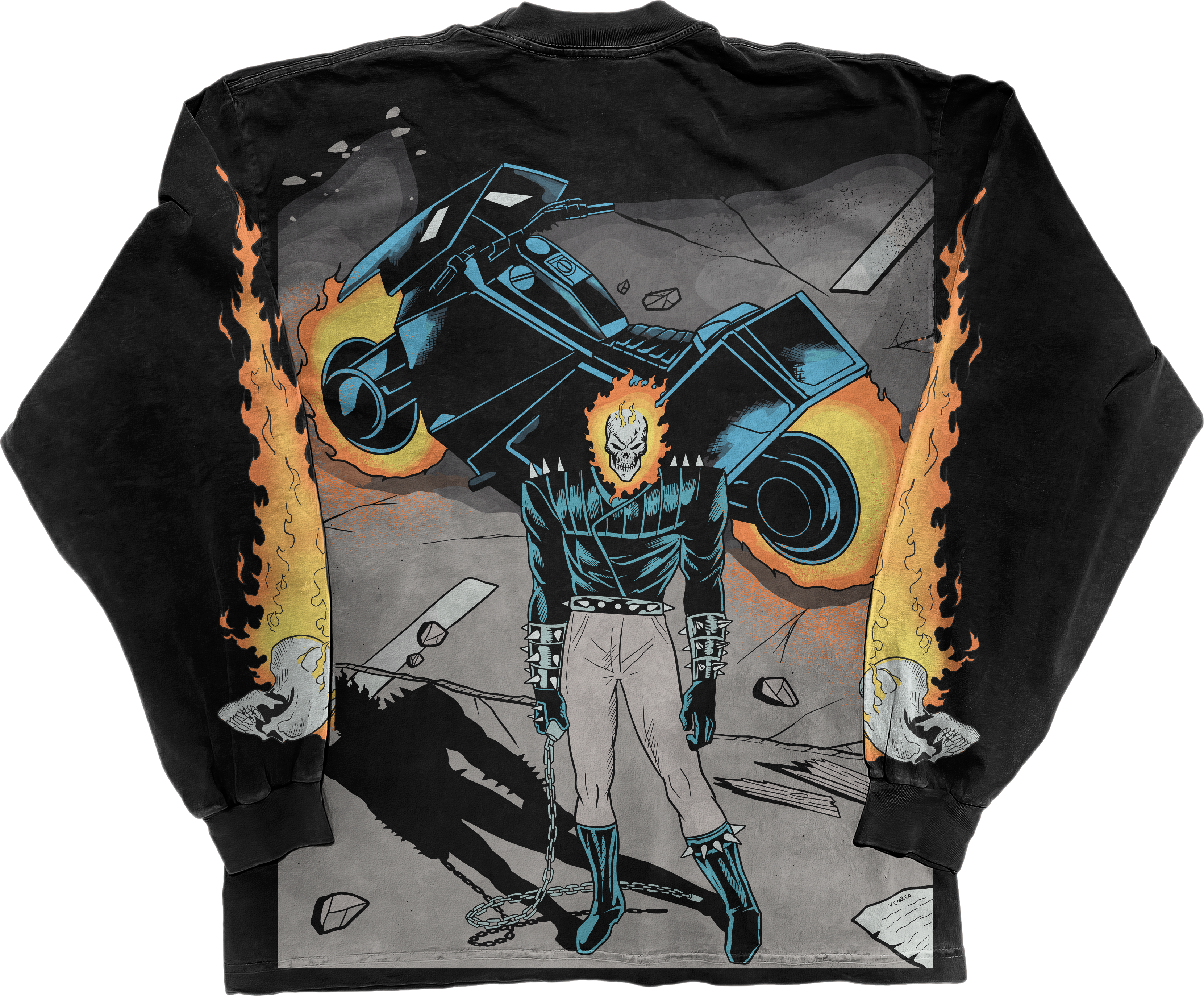 MEGALORE GHOST RIDER LONG SLEEVE TEE